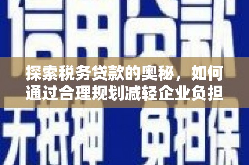 海伦探索税务贷款的奥秘，如何通过合理规划减轻企业负担