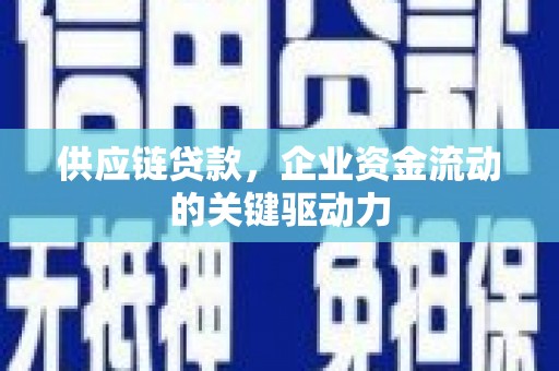 海伦供应链贷款，企业资金流动的关键驱动力