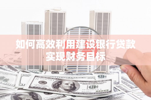 海伦如何高效利用建设银行贷款实现财务目标