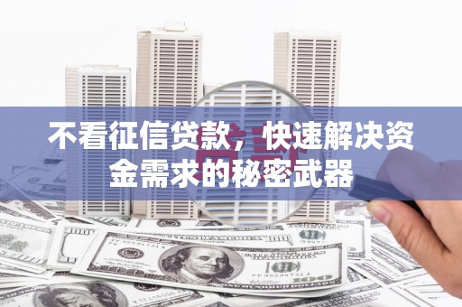 海伦不看征信贷款，快速解决资金需求的秘密武器