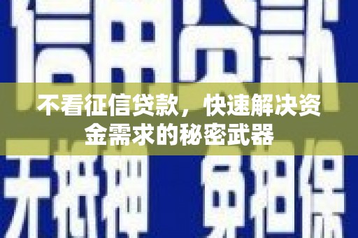 海伦不看征信贷款，快速解决资金需求的秘密武器
