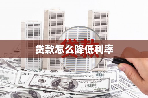 海伦贷款怎么降低利率